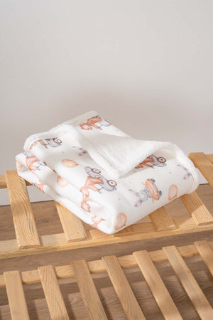 Fluffy Bebek Battaniyesi 70x100 Cm Ayıcık Desen