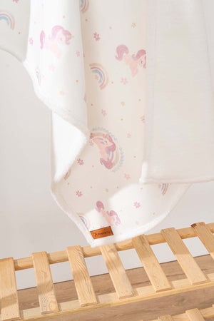 Fluffy Bebek Battaniyesi 70x100 Cm Unıcorn Desen