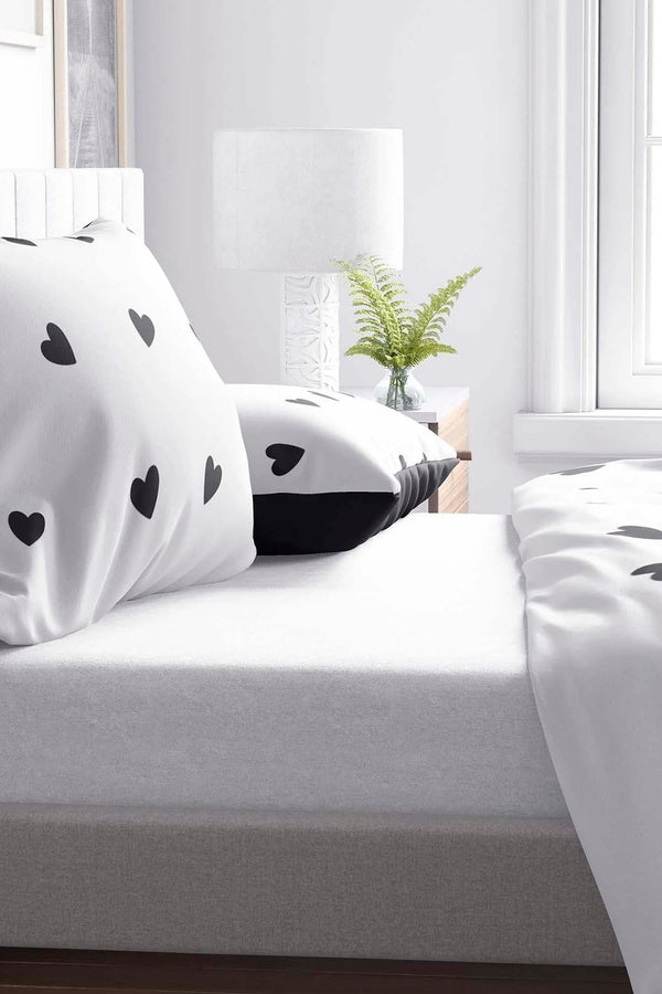 Beyaz %100 Pamuklu Tek Kişilik Outlet Lastikli Çarşaf 100x200