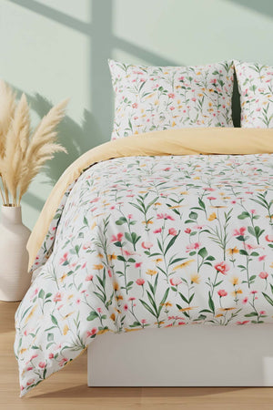 Botanical Tek Kişilik Outlet Nevresim Takımı Pamuklu