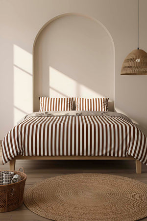 My Sleep Cinnamon Çift Kişilik %100 Pamuklu Nevresim Takımı – 4 Parça