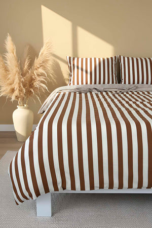 My Sleep Cinnamon Çift Kişilik %100 Pamuklu Nevresim Takımı – 4 Parça