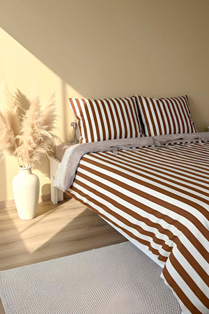 My Sleep Cinnamon Çift Kişilik %100 Pamuklu Nevresim Takımı – 4 Parça