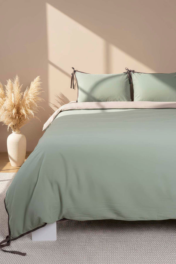 Demeter Mint Çift Kişilik %100 Pamuklu Nevresim Takımı – 4 Parça