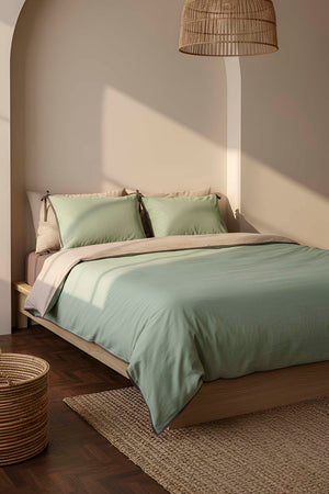 Demeter Mint Çift Kişilik %100 Pamuklu Nevresim Takımı – 4 Parça