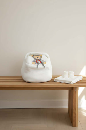 Kapşonlu Ayıcık Bebek Taşıma Çantası