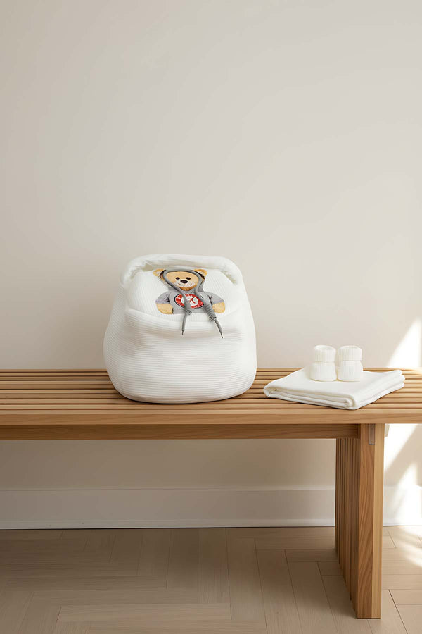 Kapşonlu Ayıcık Bebek Taşıma Çantası