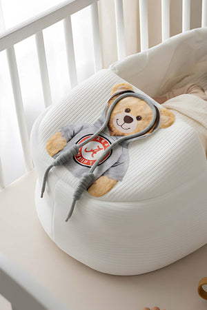 Kapşonlu Ayıcık Bebek Taşıma Çantası