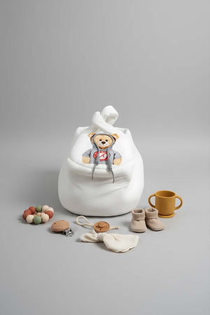 Kapşonlu Ayıcık Bebek Taşıma Çantası