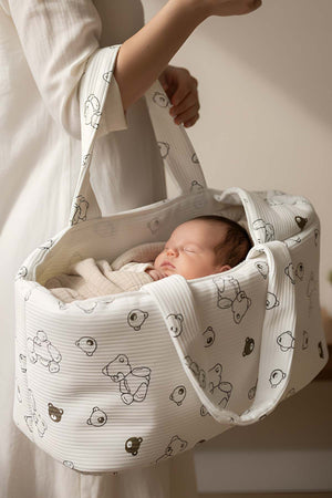 Mini Ayıcıklı Bebek Taşıma Çantası