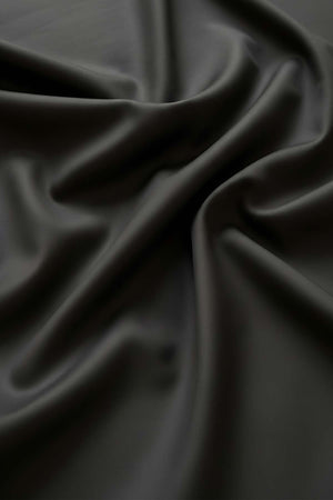 Elegant Siyah Saten Çift Kişilik %100 Pamuklu Nevresim Takımı - 4 Parça