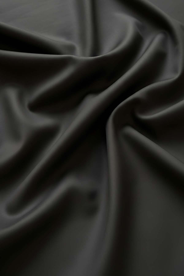 Elegant Siyah Saten Çift Kişilik %100 Pamuklu Nevresim Takımı - 4 Parça