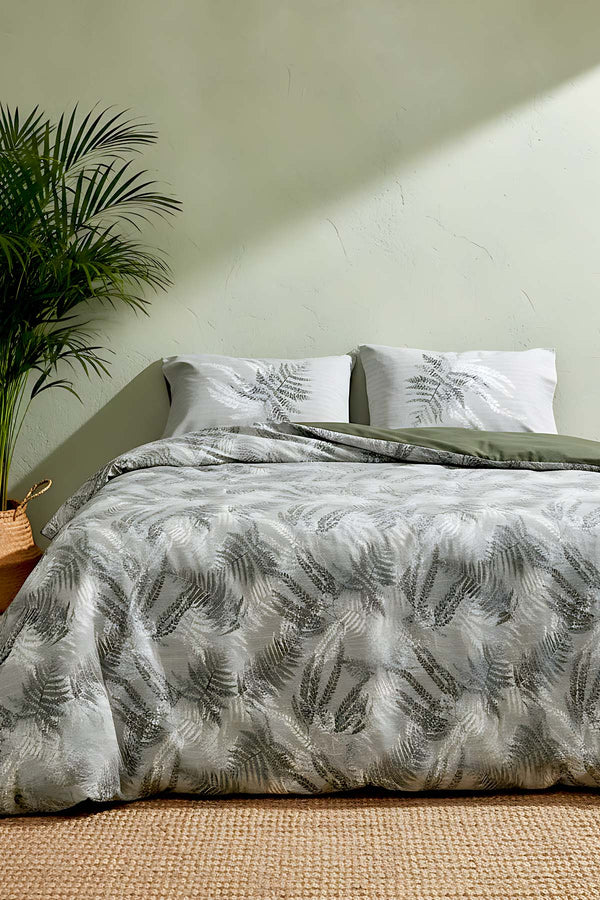 Dual Frond Çift Kişilik %100 Pamuklu Nevresim Takımı - 4 Parça
