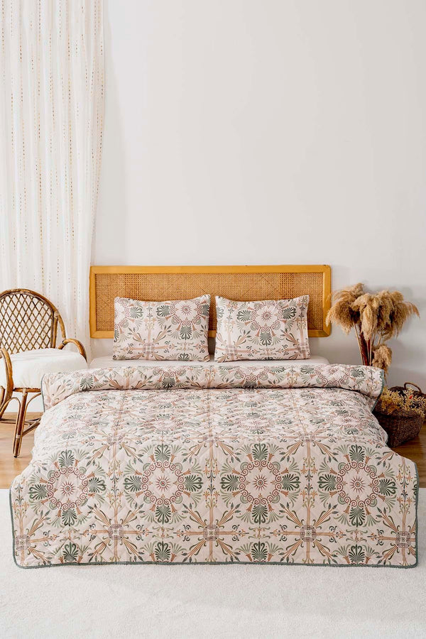 Etnik Saray Outlet Çift Kişilik Pamuklu Kapitone Pike & Yatak Örtüsü