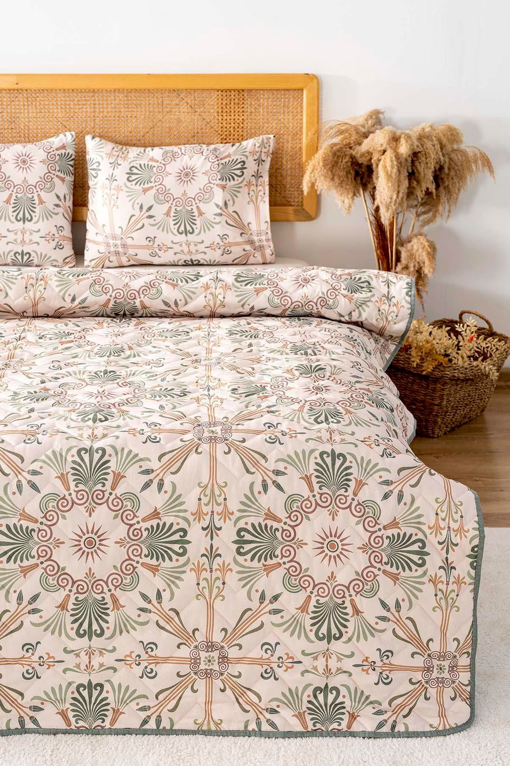 Etnik Saray Outlet Çift Kişilik Pamuklu Kapitone Pike & Yatak Örtüsü