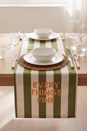 Everythings Fine Baskılı Runner 40x140 cm
