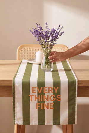 Everythings Fine Baskılı Runner 40x140 cm