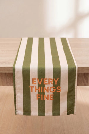 Everythings Fine Baskılı Runner 40x140 cm