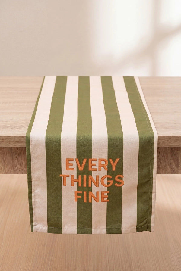 Everythings Fine Baskılı Runner 40x140 cm