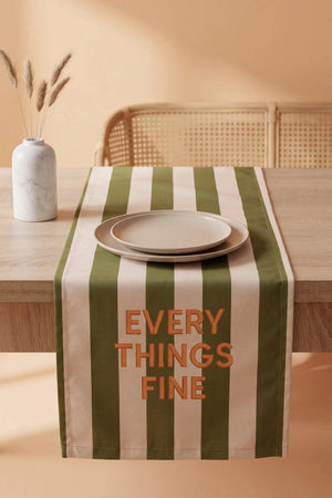 Everythings Fine Baskılı Runner 40x140 cm