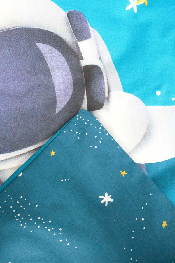 Little Astronot %100 Pamuklu Tek Kişilik Çocuk Nevresim Takımı