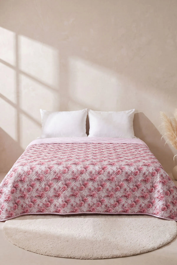 Gülpembe 5D Çok Amaçlı Tek Kişilik Baskılı Pike & Yatak Örtüsü 160x220 cm – görsel 2