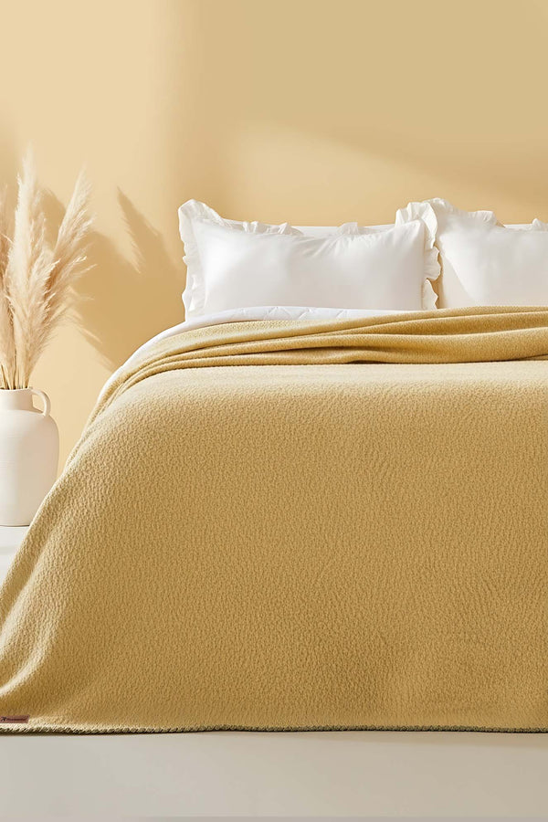 Hardal Valencia Sherpa Outlet Çift Kişilik Peluş Battaniye