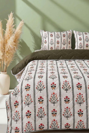 Lora Çift Kişilik Outlet Pamuklu Kapitone Pike & Yatak Örtüsü