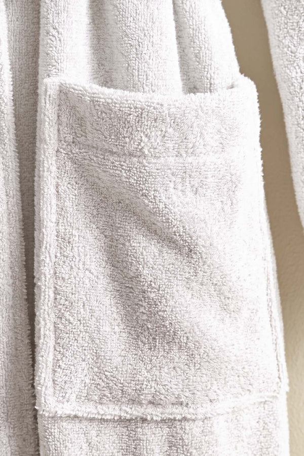 Beyaz Şalyaka %100 Pamuklu Unisex Otel & Spa Bornozu