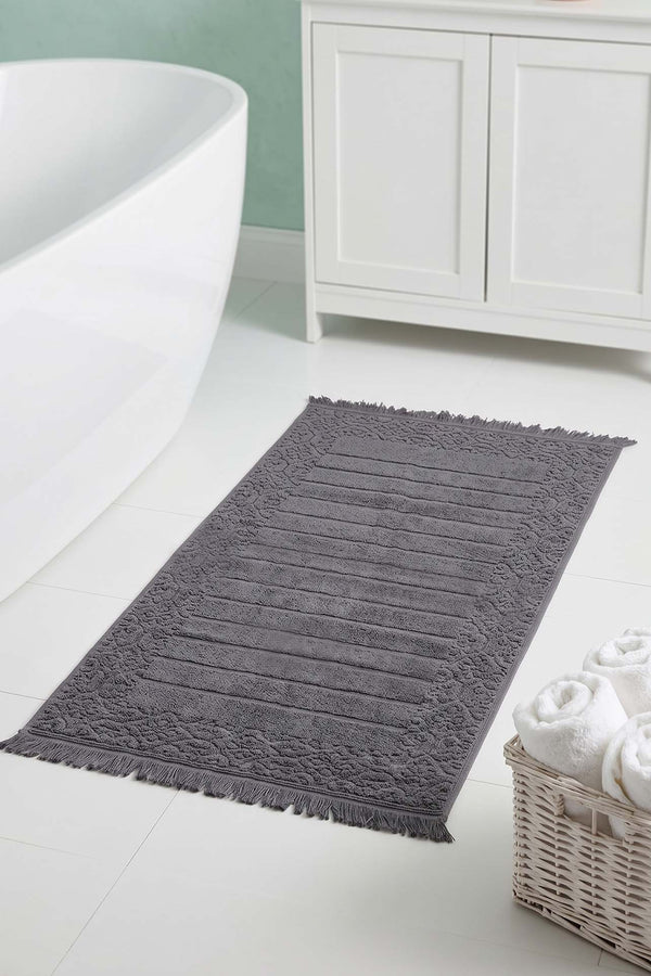Aflora Antrasit %100 Pamuk Ayak Havlusu - 60x130 cm