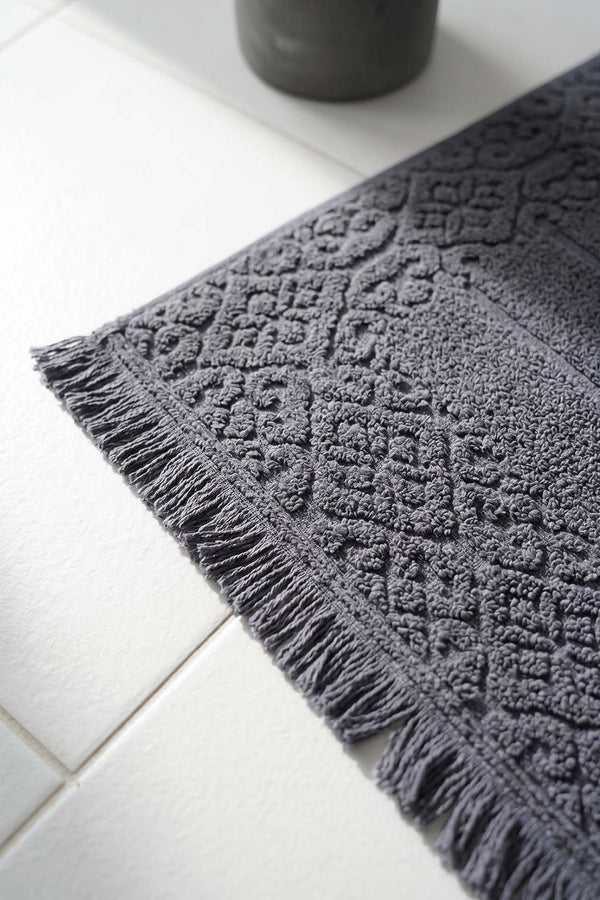Aflora Antrasit %100 Pamuk Ayak Havlusu - 60x130 cm