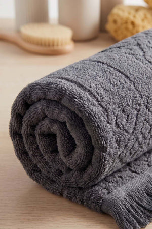 Aflora Antrasit %100 Pamuk Ayak Havlusu - 60x130 cm