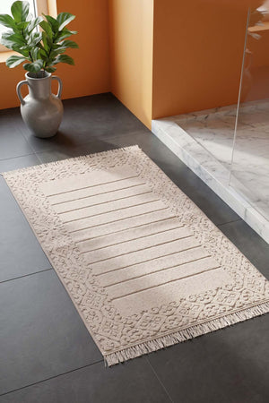Aflora Bej %100 Pamuk Ayak Havlusu - 60x130 cm