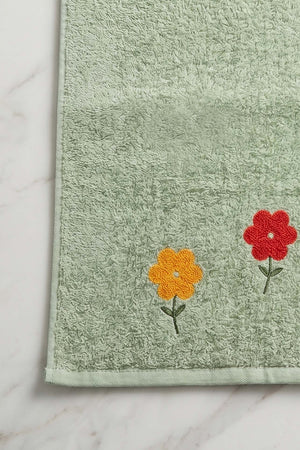 Florita Nakışlı %100 Pamuklu 5'li Havlu Seti 50x90 cm