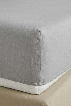 Gri Ranforce Pamuklu Çift Kişilik Lastikli Çarşaf Seti - 3 Parça - 160x200 cm