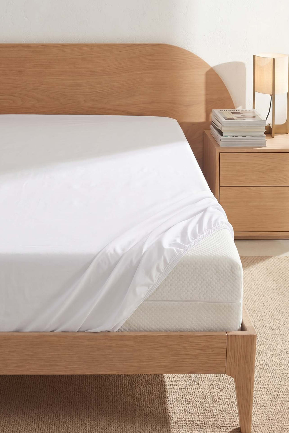 Krem Ranforce Pamuklu Çift Kişilik Lastikli Çarşaf Seti - 3 Parça - 160x200 cm