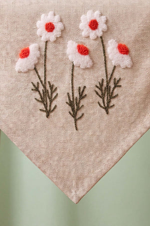 Daisy Puff Kasso Punch İşlemeli Runner 35x110 cm