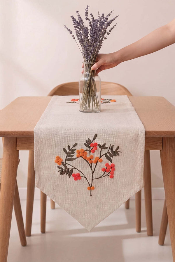 Terra Bloom Kasso Punch İşlemeli Runner 35x110 cm