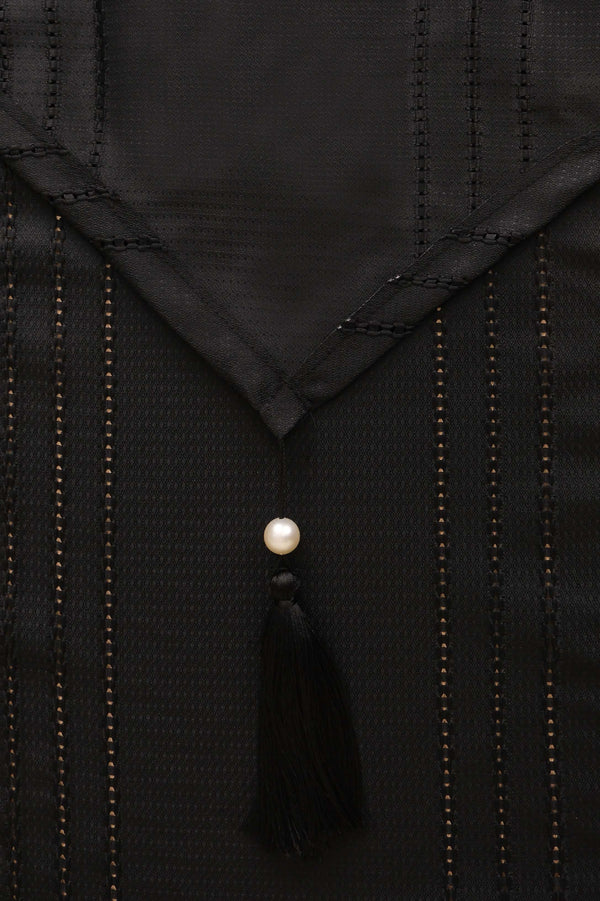 Siyah Diana Karlina Püsküllü Runner 35x140 cm