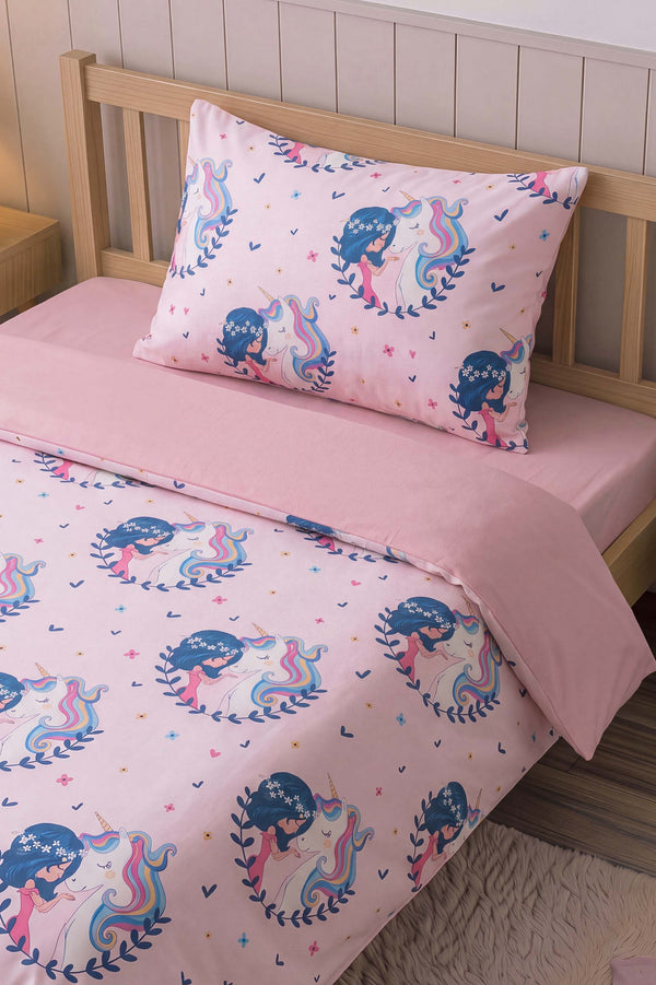 Unicorn Tek Kişilik Pamuklu Çocuk Nevresim Takımı