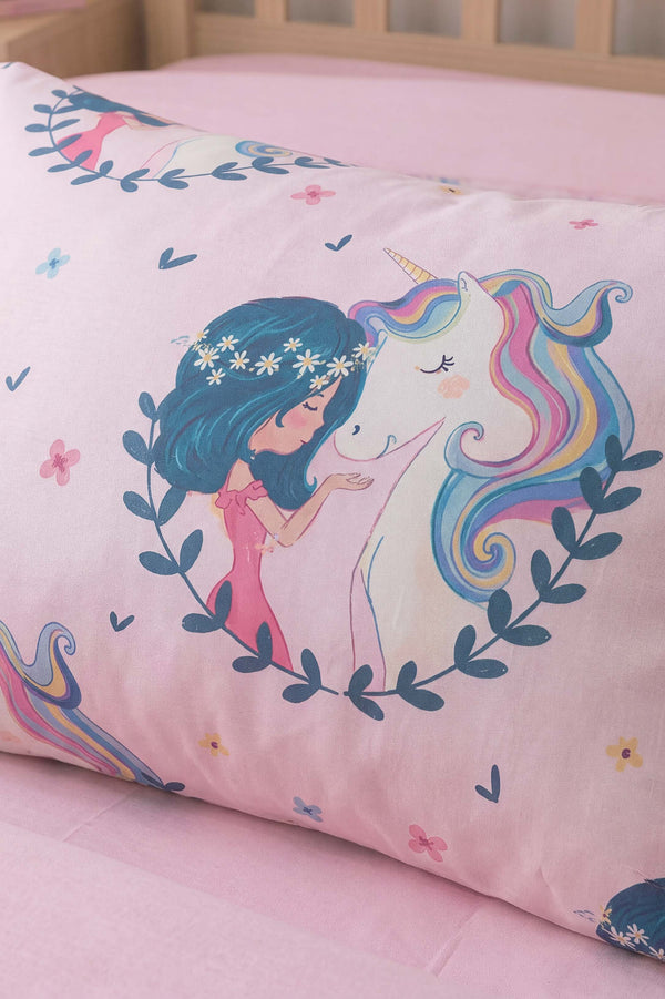 Unicorn Tek Kişilik Pamuklu Çocuk Nevresim Takımı