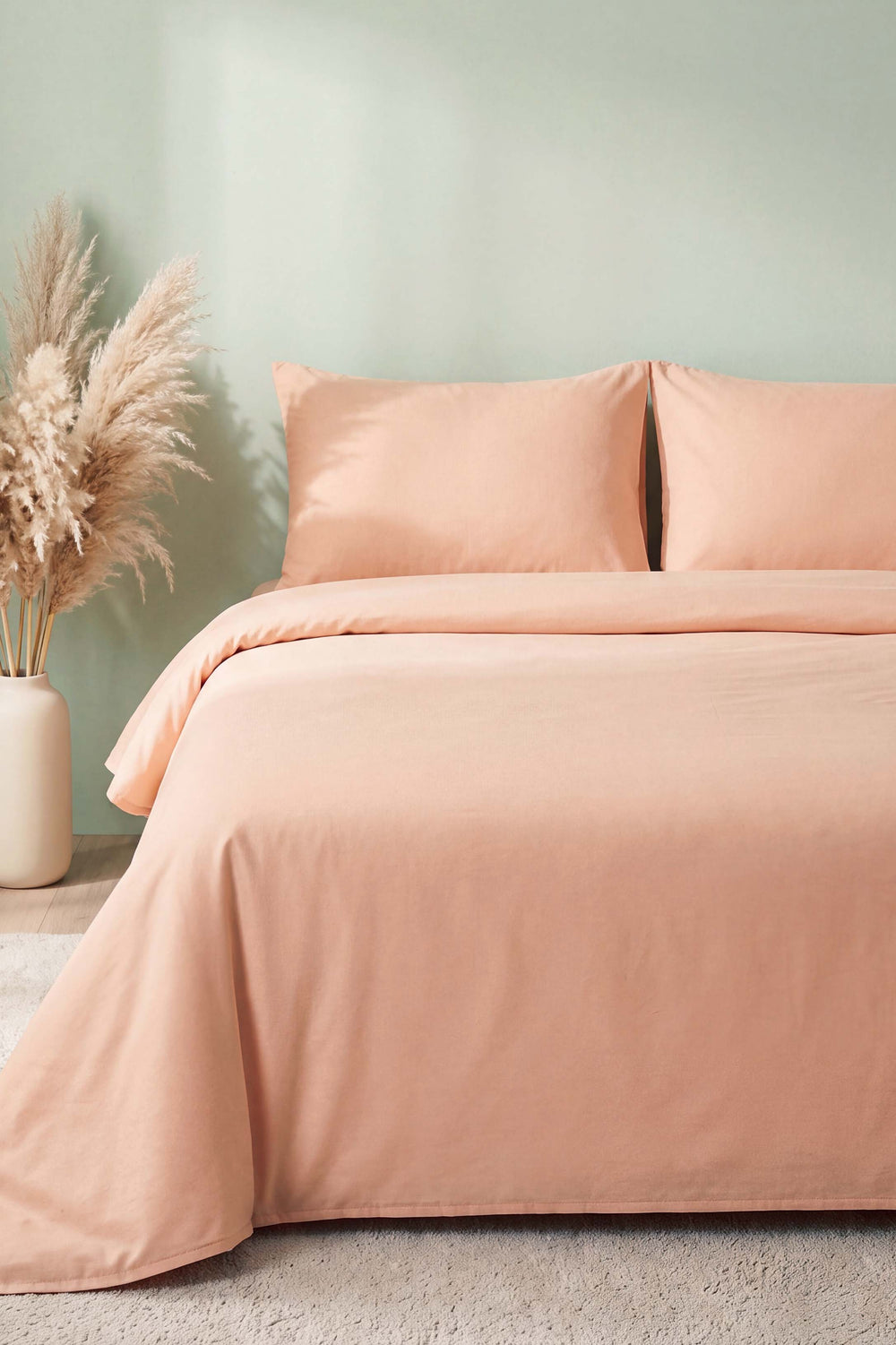 Soft Turuncu %100 Pamuklu Ranforce Çift Kişilik Nevresim Takımı – 4 Parça