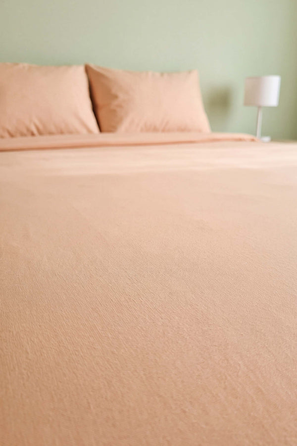 Soft Turuncu %100 Pamuklu Ranforce Çift Kişilik Nevresim Takımı – 4 Parça