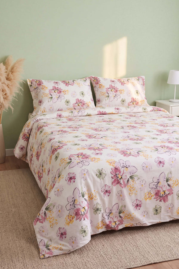 Buket Ranforce Çift Kişilik Nevresim Takımı – 4 Parça