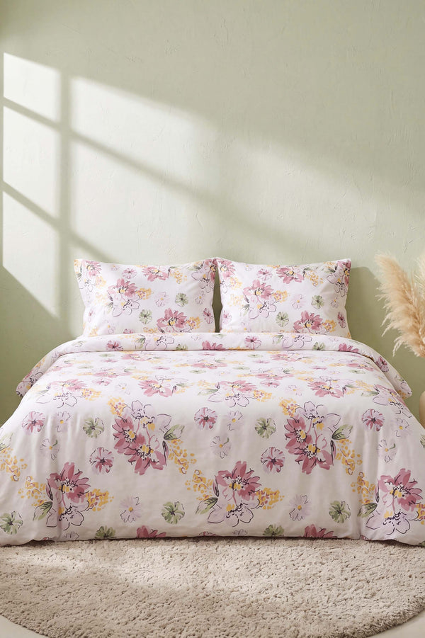 Buket Ranforce Çift Kişilik Nevresim Takımı – 4 Parça