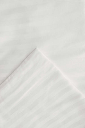 Beyaz Stripe Ranforce Çift Kişilik Nevresim Takımı – 4 Parça