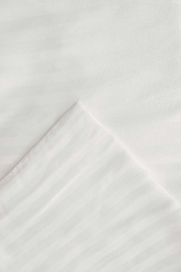 Beyaz Stripe Ranforce Çift Kişilik Nevresim Takımı – 4 Parça