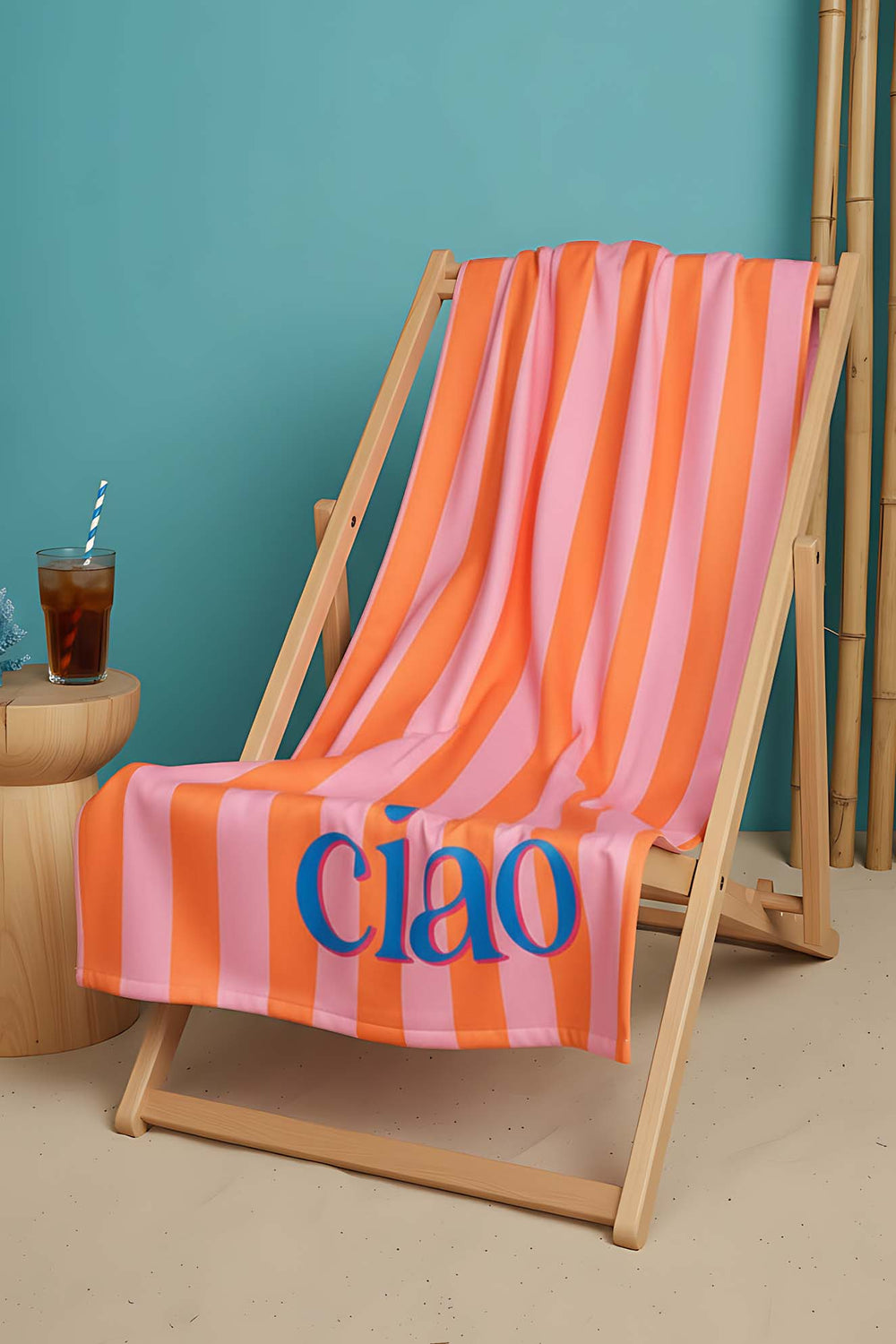 Ciao Çizgili Outlet Plaj Havlusu 70x150 cm
