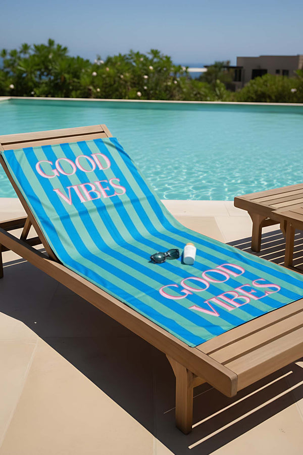 Good Vibes Çizgili Outlet Plaj Havlusu 70x150 cm
