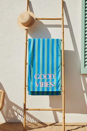 Good Vibes Çizgili Outlet Plaj Havlusu 70x150 cm